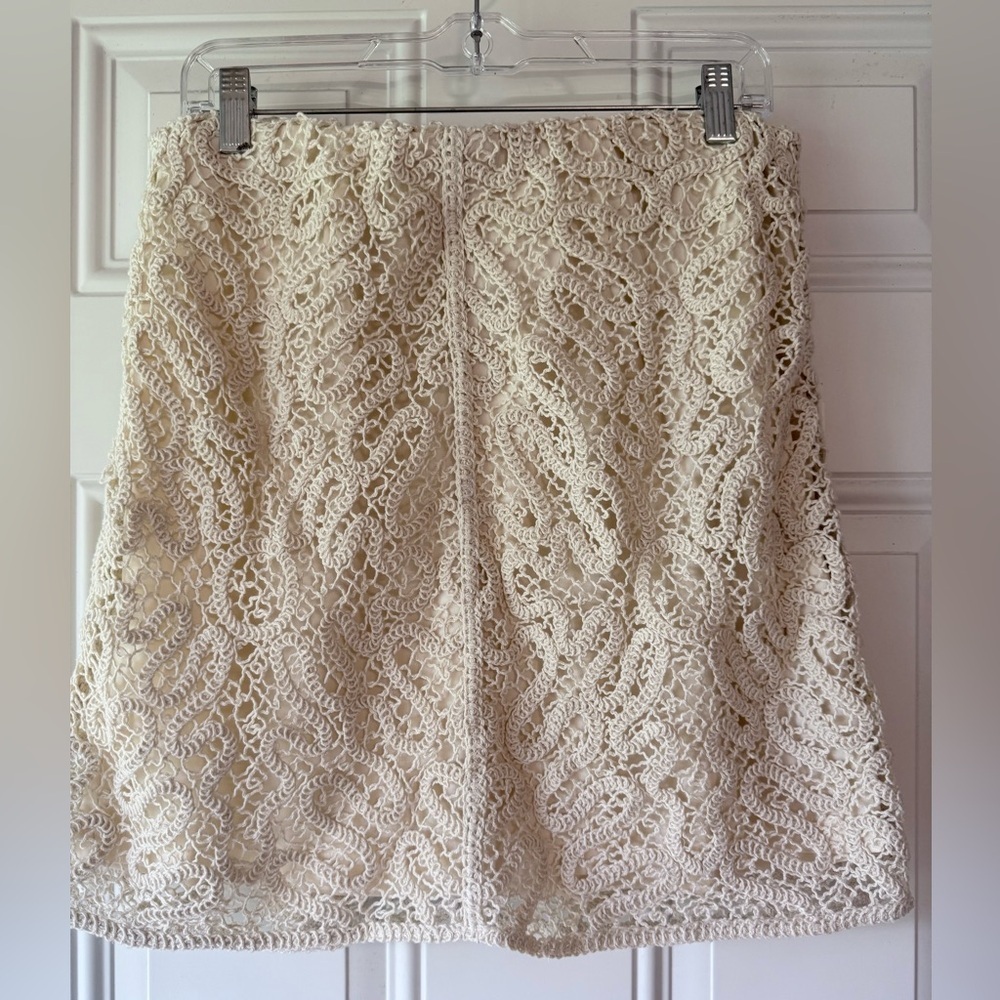a new day Cream Crochet/Lace Skirt